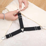 Load image into Gallery viewer, Bed Sheet Fasteners, 8 Pack Adjustable Triangle  Elastic Band Straps
