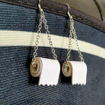 Load image into Gallery viewer, Sterling Silver Toilet Paper Earrings
