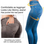 Load image into Gallery viewer, Sexy Imitation Jean Skinny Jeggings Skinny Pants
