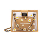 Load image into Gallery viewer, Daisy transparent chain small square bag
