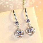 Load image into Gallery viewer, Crystal Four Leaf Clover Earrings
