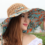 Load image into Gallery viewer, Fashion Hollow Printed Sun Hat
