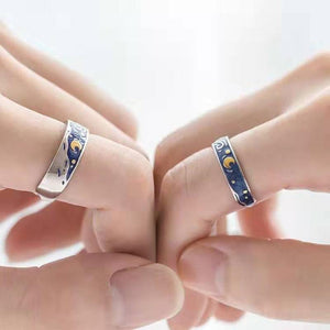 Starry Sky Couple Rings