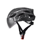 Load image into Gallery viewer, Bike Helmet with Goggles Visor and LED Back Light
