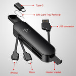 Load image into Gallery viewer, 3 in 1 Folding Saber Charging Cord
