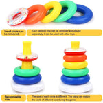 Load image into Gallery viewer, Rock-a-Stack toys rainbow tower Stacked blocks
