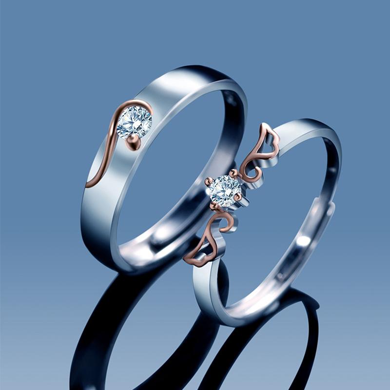 Simple Couple Silver Ring