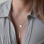 Load image into Gallery viewer, Multilayer Pendant Long Chain Necklace
