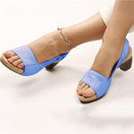 Load image into Gallery viewer, Women Elegant Low Chunky Heel Comfy Sandals
