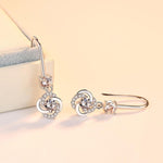 Load image into Gallery viewer, Crystal Four Leaf Clover Earrings
