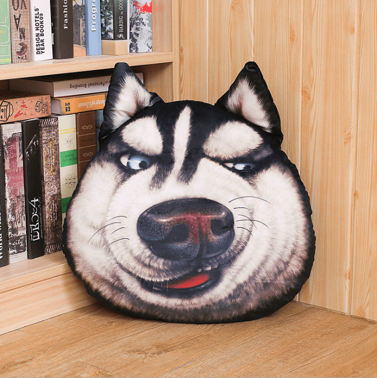 Creative Funny Simulation Husky Pillow