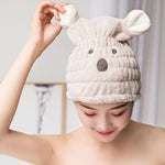 Load image into Gallery viewer, Super absorbent rabbit ear dry hair cap
