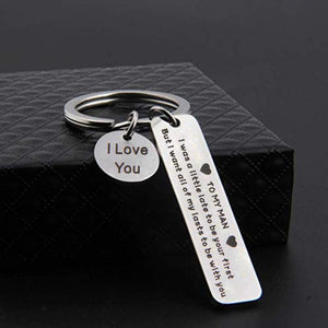 “To my man I love you” Keychain