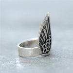 Load image into Gallery viewer, Angel Wing Silver Ring
