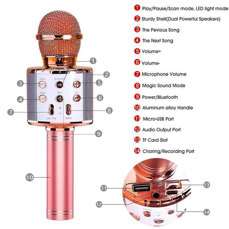 Wireless Bluetooth Karaoke Microphone