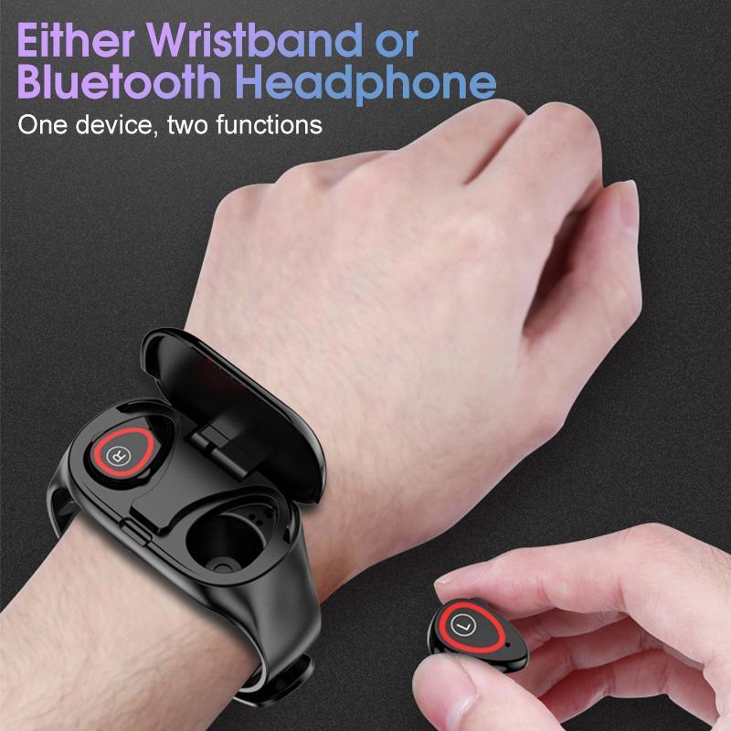 2 In 1 Smart Watch With Bluetooth Earbuds