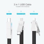 Load image into Gallery viewer, 3-in-1 Keychain Data Sync Charge Cable
