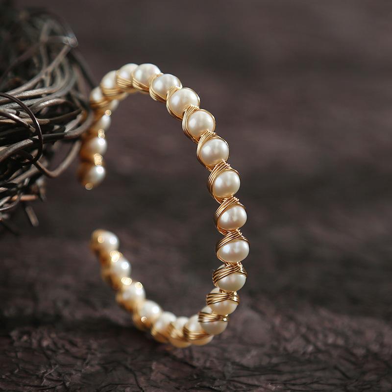 Gold Plated Pearl Bracelet