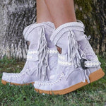 Load image into Gallery viewer, New Women&#39;s Tassel Faux Suede Winter Boots
