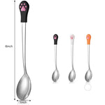 Load image into Gallery viewer, Stainless Steel Food Spoon with Cat Claw
