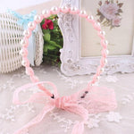 Load image into Gallery viewer, Pearl Lace Streamer Headband
