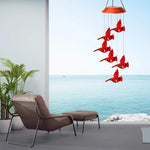 Load image into Gallery viewer, Red Bird Wind Chime Light
