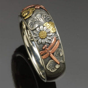 Sunflower Dragonfly Ring