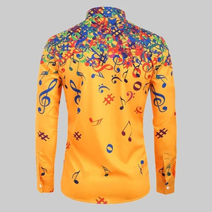 Colorful Music Notes Men's Shirt