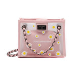 Load image into Gallery viewer, Daisy transparent chain small square bag
