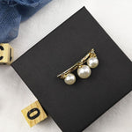 Load image into Gallery viewer, Women Pearl Cute Brooch Enamel Pin jewelry, 2PCs
