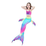 Load image into Gallery viewer, Girls Mermaid Tail Kids Swimsuit Bikini Set
