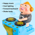 Load image into Gallery viewer, DJ swinging discs pig music electric dancing pigs
