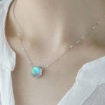 Load image into Gallery viewer, Aurore Borealis Silver Necklace
