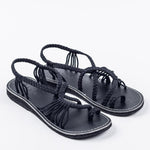 Load image into Gallery viewer, Palm Leaf Flat Sandals for Women, 1 Pair
