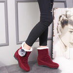 Load image into Gallery viewer, Women Suede Hairball Round Toe Wedges Shoes
