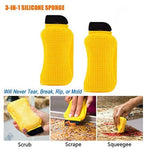 Load image into Gallery viewer, 3-in-1 Silicone Cleaning Brush Scrub，Scrape &amp; Squeegee
