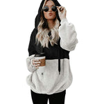 Load image into Gallery viewer, Fluffy hoodie with zipper
