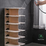 Load image into Gallery viewer, Vertical Shoe Rack Layer 6 Plastic Detachable Combination Shoe Storage Rack
