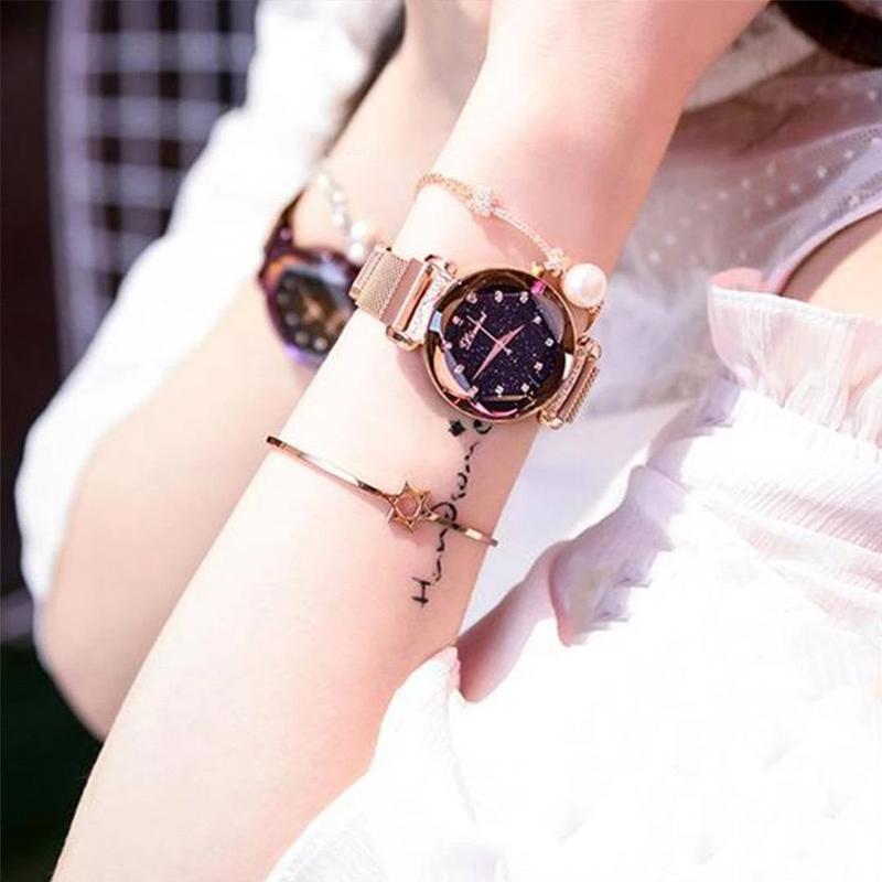 Waterproof Starry Sky Girl Wristwatch