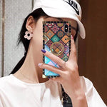 Load image into Gallery viewer, Bohemian Retro Crystal Bracket Phone Case for iPhone
