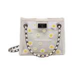 Load image into Gallery viewer, Daisy transparent chain small square bag
