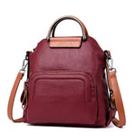 Load image into Gallery viewer, Dual-use Leather Backpack &amp; Handbag
