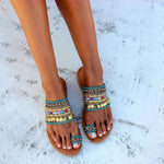 Load image into Gallery viewer, Ethnic boho style toe ring sandals
