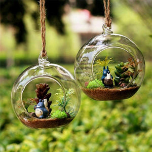 Hanging Glass Plant Pots