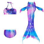 Load image into Gallery viewer, Girls Mermaid Tail Kids Swimsuit Bikini Set
