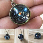 Load image into Gallery viewer, Double-Sided Glass Galaxy Necklace
