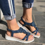 Load image into Gallery viewer, Women&#39;s Summer Flower Wedge Sandals
