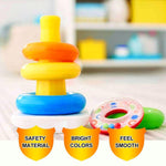 Load image into Gallery viewer, Rock-a-Stack toys rainbow tower Stacked blocks
