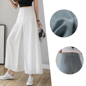 Ice Silk Chiffon Wide Leg Pants