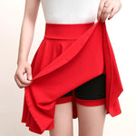 Load image into Gallery viewer, A-line Elastic Waist Pleated Shorts Skirts
